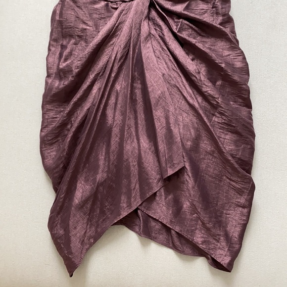 COPY - Bebe Purple Strapless Formal Dress with Jewels - Picture 4 of 11